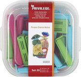 Clips on zakjes dicht te maken Privilege Multicolour (30 Uds)