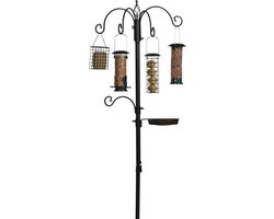 Buzzy Bird - Voederstation - Zwart - Gepoedercoat staal - 185 cm