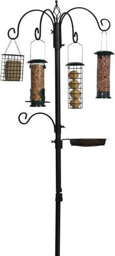 Buzzy Bird – Voederstation – Zwart – Hout – 185 cm