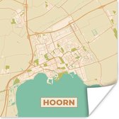 Affiche Carte - Corne - Vintage - 30x30 cm