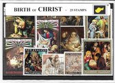 Geboorte Christus – Luxe postzegel pakket (A6 formaat) : collectie van 25 verschillende postzegels van geboorte Christus – kan als ansichtkaart in een A6 envelop - authentiek cadea