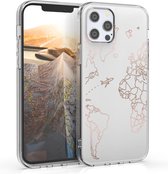 kwmobile telefoonhoesje voor Apple iPhone 12 / 12 Pro - Hoesje voor smartphone - Travel Vliegtuig design