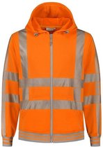 Santino Vermont Hoodi vest (270gr/m2) - Fluor oranje | Grijs - 4XL