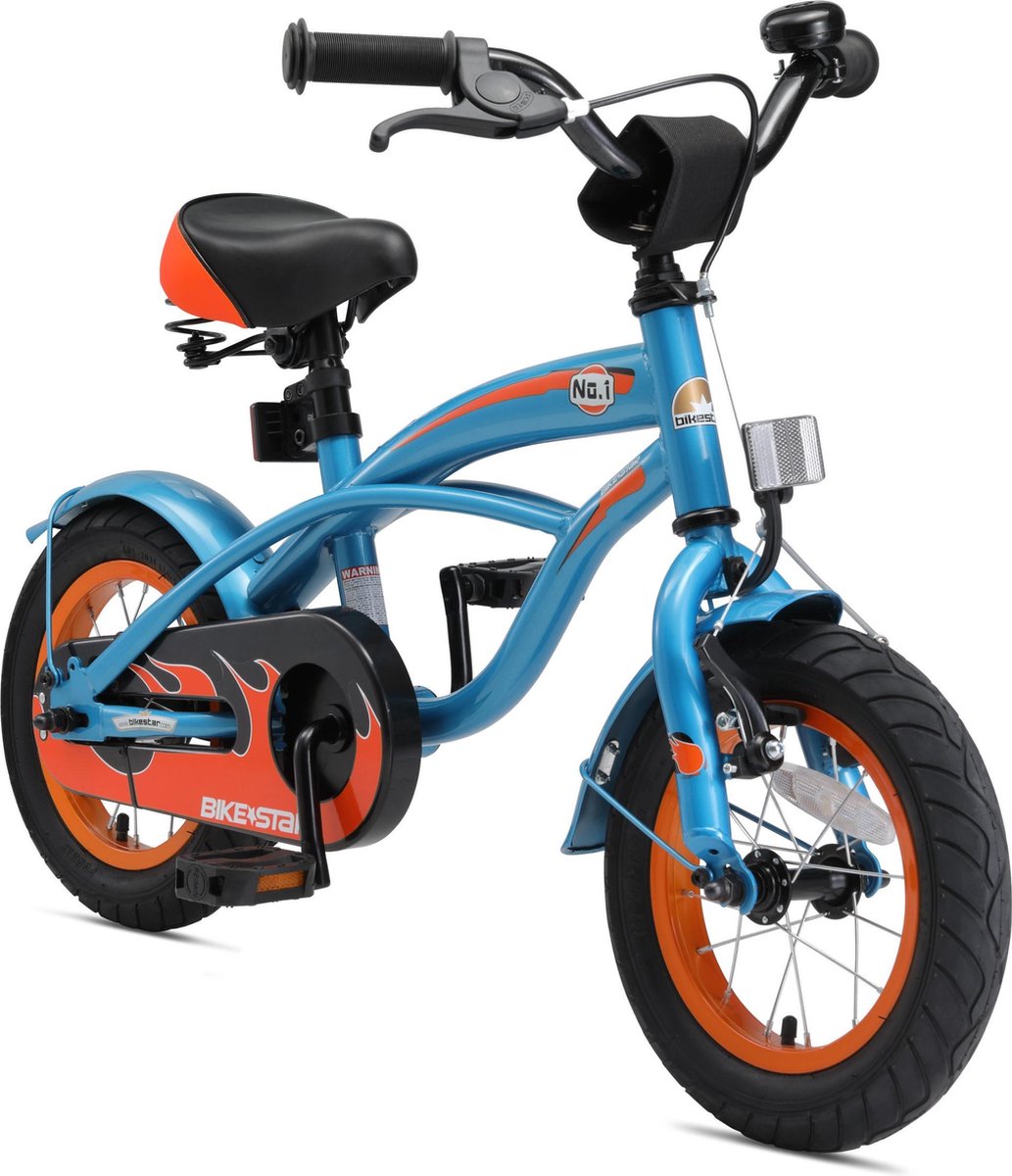 Bikestar 12 inch Cruiser kinderfiets blauw