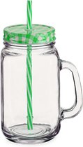 Vivalto Drinkbeker Jar Junior 700 Ml Glas Groen/wit