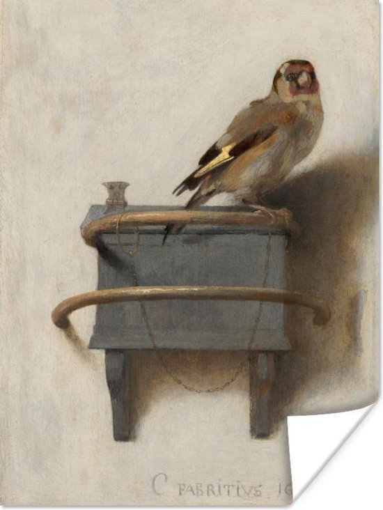 Poster Het puttertje - Oude Meester - Carel Fabritius - 60x80 cm