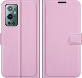 OnePlus 9 Pro Hoesje - Mobigear - Classic Serie - Kunstlederen Bookcase - Roze - Hoesje Geschikt Voor OnePlus 9 Pro