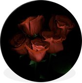 Cercle mural - Aluminium - Roses - Fleurs - Bouquet - ⌀ 90 cm