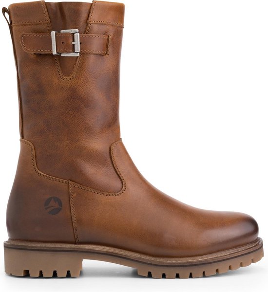 Bottes outdoor Travelin' Gjerstad pour homme - Botte de randonnée imperméable et doublée - Cuir Cognac - Taille 44