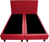 Bedworld Boxspring 200x200 - Lederlook - Rood (MD960)