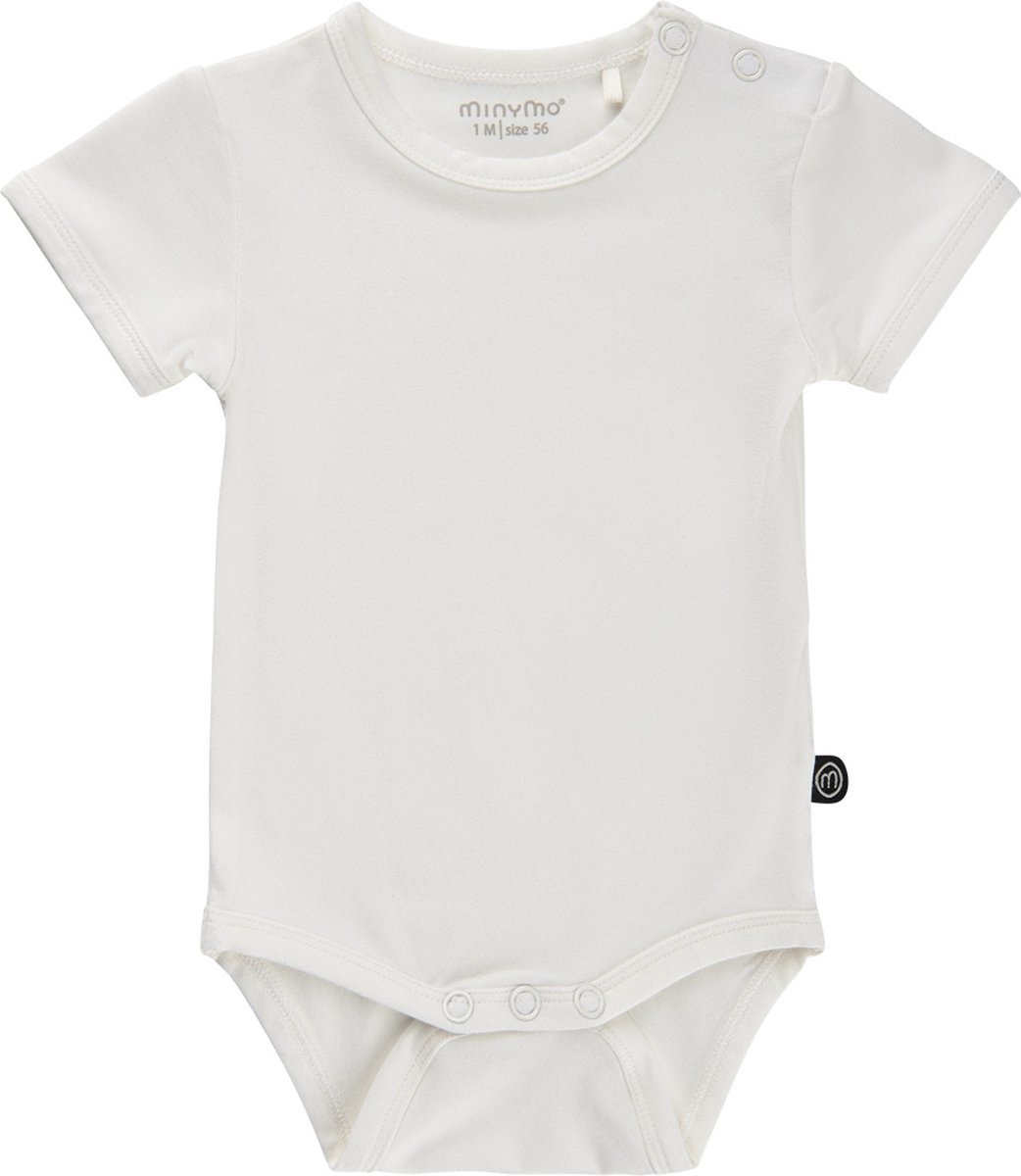 Minymo Romper Korte Mouw Bamboo Junior Viscose Ivoorwit Mt 50