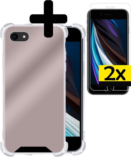 Coque iPhone SE 2020 Mirror Shock Avec 2x Protecteur D'écran - Coque Miroir  iPhone SE... | bol.com