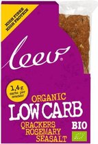 Leev Bio | Low Carb Qrackers | Rozemarijn Zeezout | 1 x 80 gram  | Snel afvallen zonder poespas!