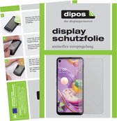 dipos I 2x Beschermfolie mat compatibel met LG Q70 Folie screen-protector (expres kleiner dan het glas omdat het gebogen is)