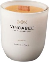 Vincabee Geurkaars Biologisch  9 X 7,5 Cm Glas Wit
