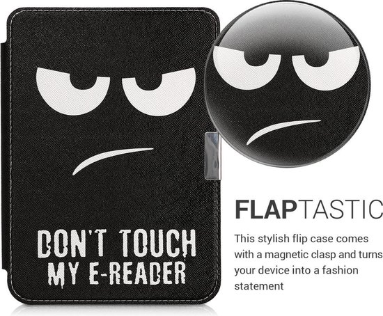 kwmobile hoes voor Kobo Clara HD - Case voor e-reader in wit / zwart