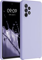 kwmobile telefoonhoesje voor Samsung Galaxy A72 - Hoesje met siliconen coating - Smartphone case in pastel-lavendel