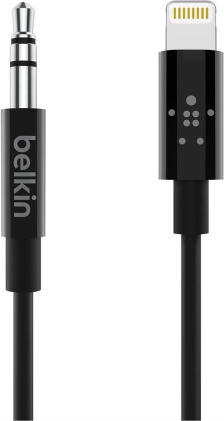 Belkin 3,5mm-audiokabel met Lightning-connector 1.8m Zwart | bol.com