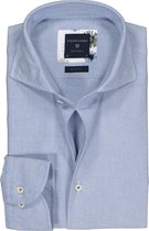 Profuomo Slim Fit  overhemd - lichtblauw Oxford soft - strijkvrij - Boordmaat: 42