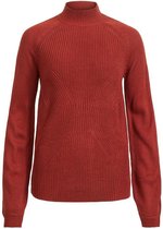 Vila Trui Vioa Turtleneck L/s Knit Top 14063200 Burnt Henna Dames Maat - XL