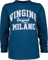 Vingino Logo Longsleeve Jongens T-shirt - Ultra Blue - Maat 116