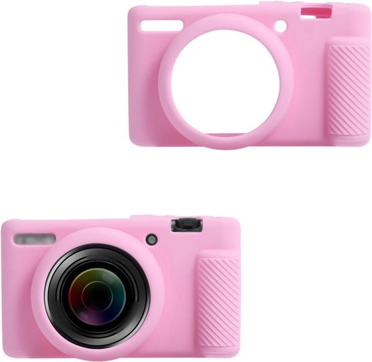 Titel: Siliconen Camerabeschermhoes voor Sony ZV-1F/ZV-1 II/ZV-1M2 - Krasbestendig en Slanke Pasvorm (Roze)