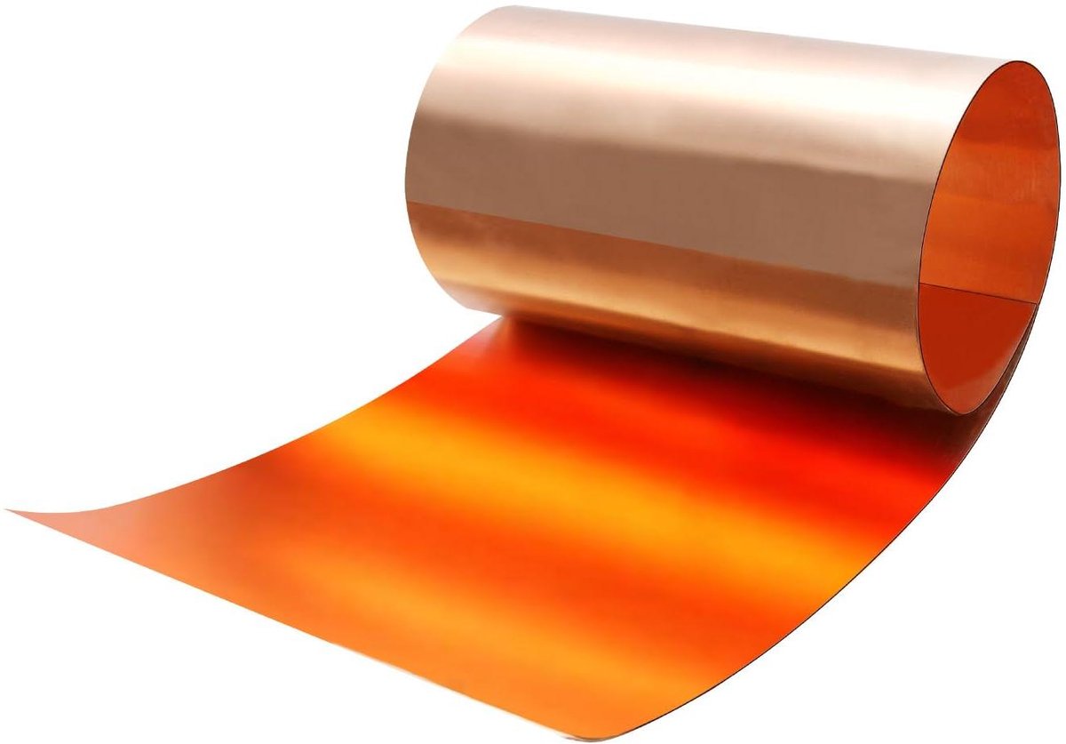Koperband koperplaatrol - Koperplaat rol - Huisreparaties - Zuiver koper - 1000 x 200 x 05 mm - Koperkleurig