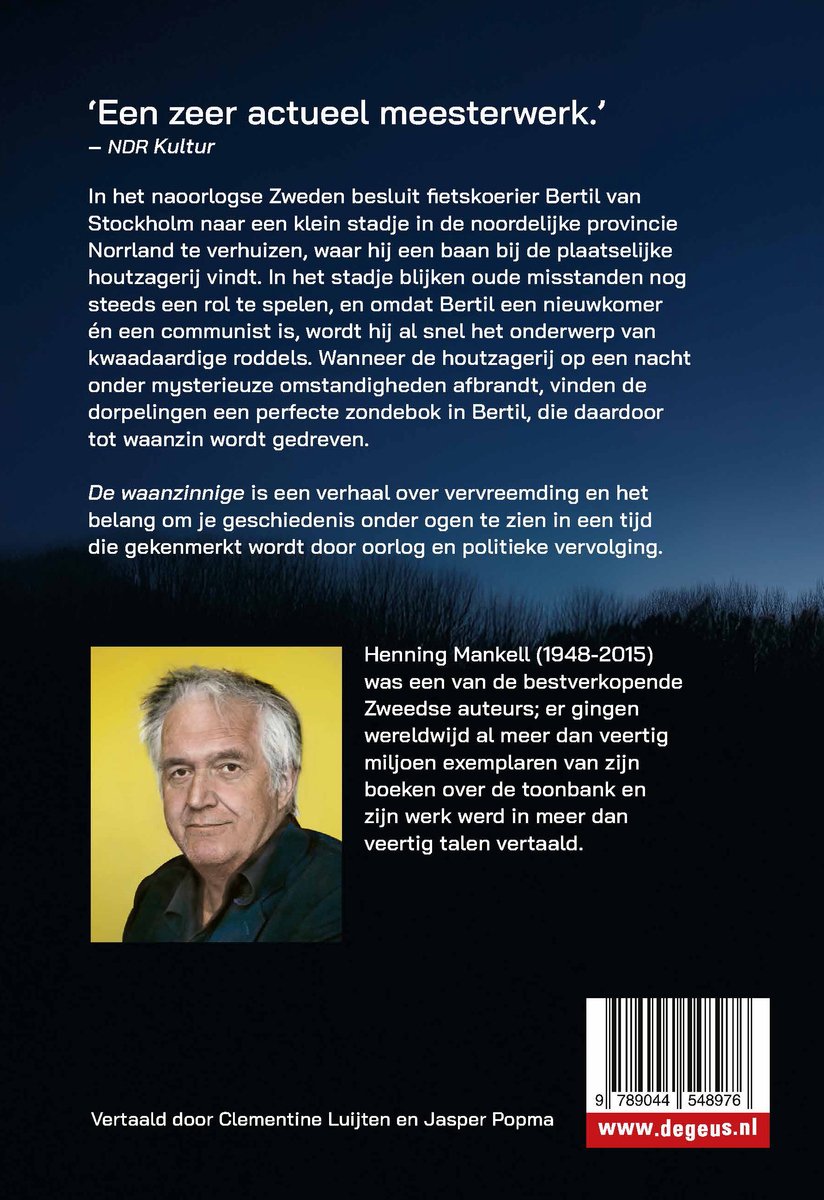 De waanzinnige - back cover