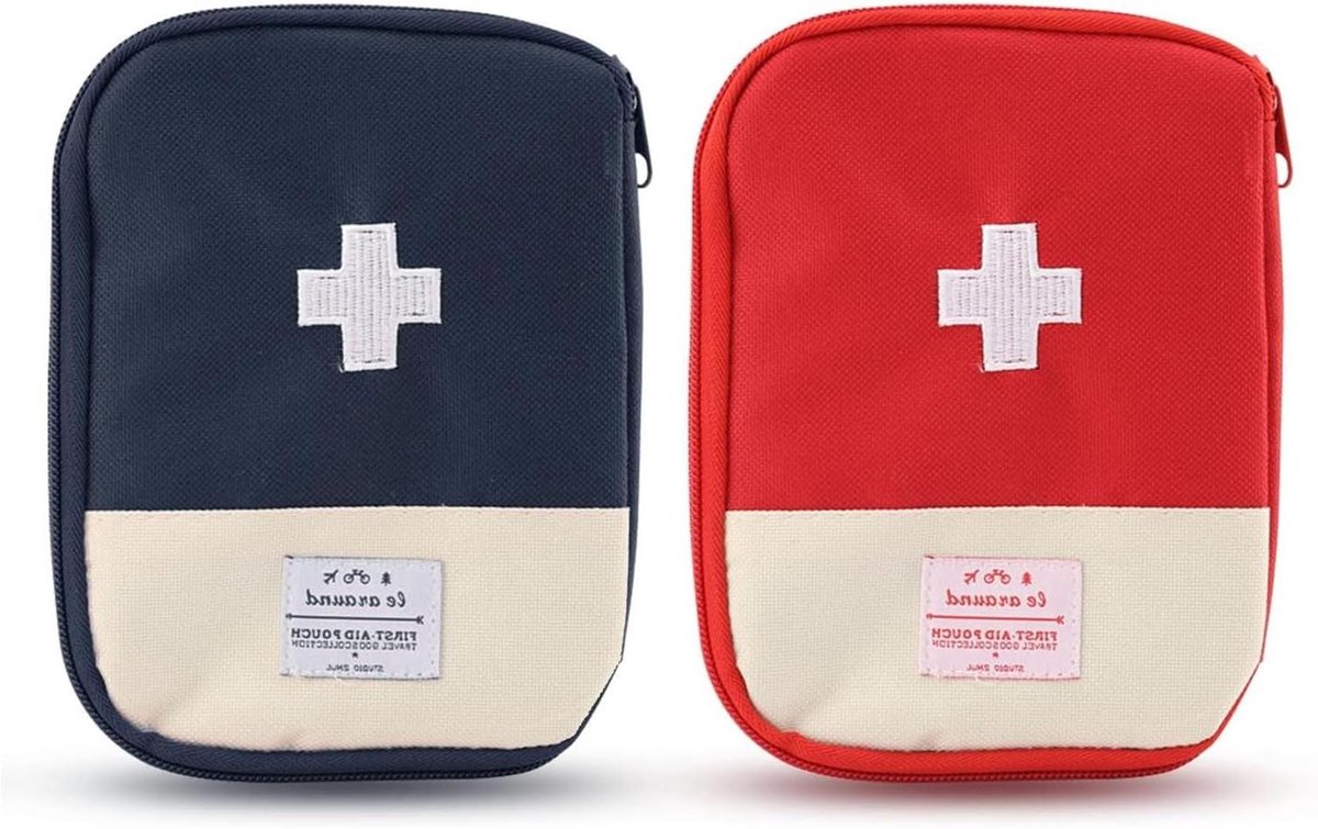 Ronte - Mini EHBO-kit met lege EHBO-tas voor reizen - compacte medische tas met reisset - draagbare eerste hulp kit.