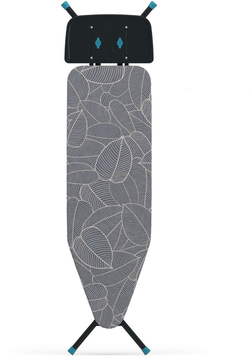 Airpro Basic Strijkplank Maat L 120 x 38 cm – Verstelbaar in Hoogte (9 standen) – Kinderslot - Strijkplanken – Stoomdoorlatende strijkplankhoes – Stevig Frame – Oeko-Tex & Better Cotton