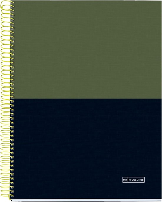 Foto: A4 notitieboek 140 vellen 70 g m 7 mm horizontaal gelinieerd 4 gekleurde strepen 4 gaten vaste omslag