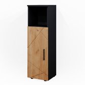Vicco Armoire mi-hauteur Irma, 30 x 95 cm, Anthracite/ Chêne
