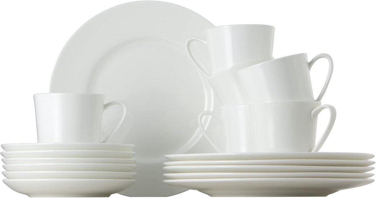 18-delige bone china koffieset