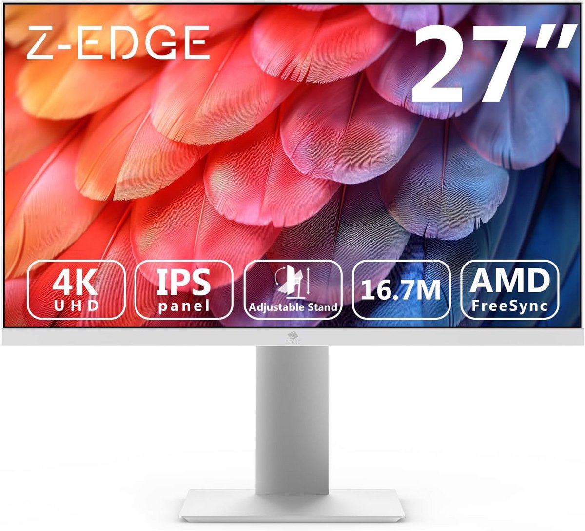 27 inch 4K UHD IPS Monitor 3840x2160 Matte Wit - HDMI 2.0 - DisplayPort 1.4 - FreeSync - 16:9 - 60Hz - 5ms - Zwart