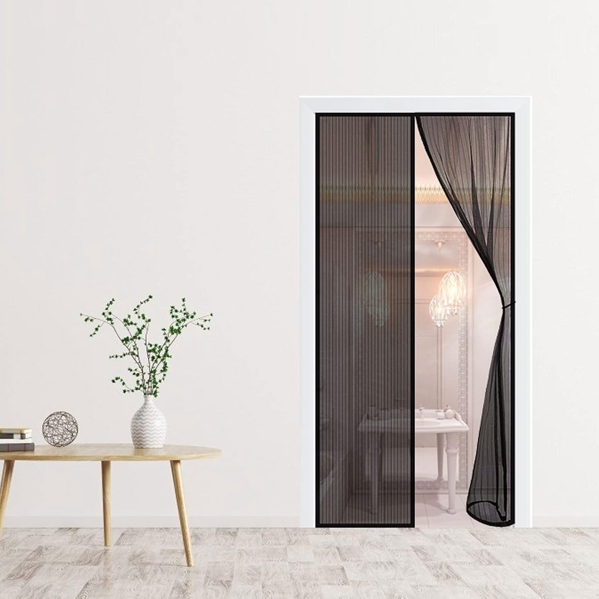 Magnetische hordeur 85 x 220 cm - Automatisch sluitend vliegengaas voor frisse lucht