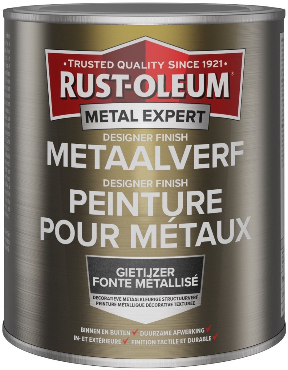 Rust-Oleum Metal Expert Designer Finish Metaal Verf Gietijzer 750ml