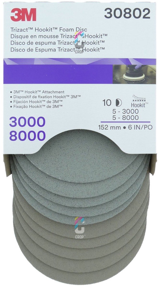 3M 30802 Trizact Schuurschijven KIT 150mm - 5x P3000 + 5x P8000