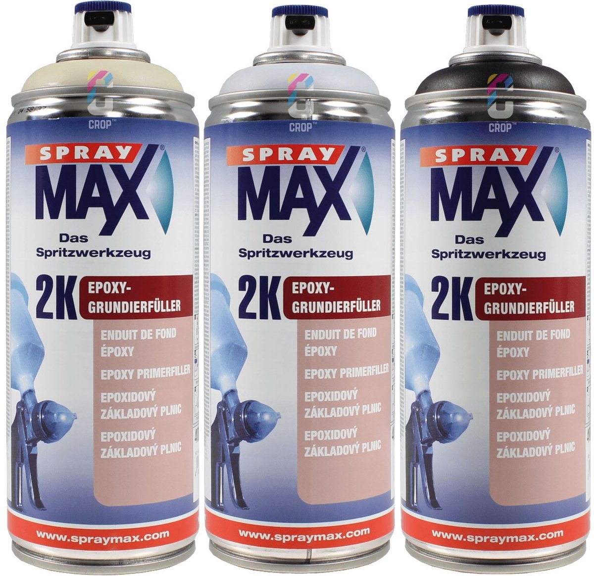 2K Epoxy Primer in Spuitbus SprayMax - Zwart