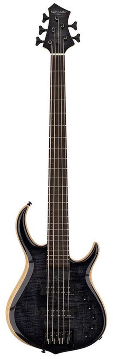 Sire M7+ S5/TBK Marcus Miller 5-Snarige Basgitaar Transparent Black