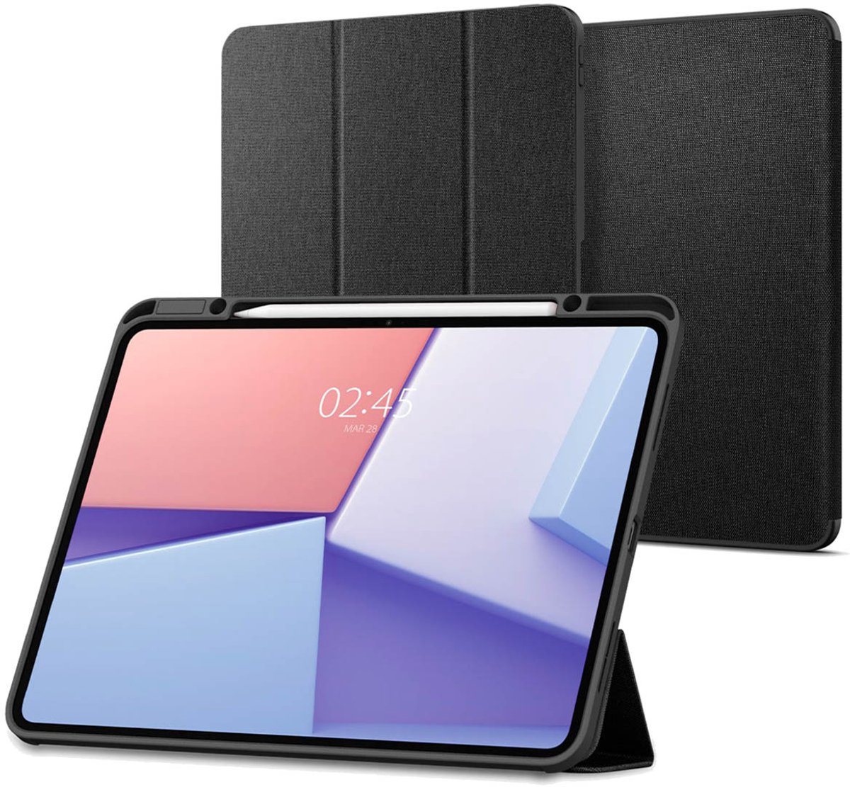 Spigen Urban Fit Bookcase voor de Apple iPad Pro 13 (2025) M5 / (2024) M4 - Zwart