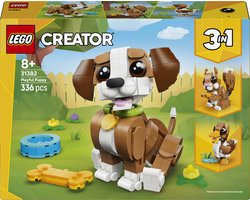 foto van LEGO® Creator 3in1 Schattige dieren: Speelse Puppy - Dierenset - Bouw Om tot Eekhoorn of Eend - 31382