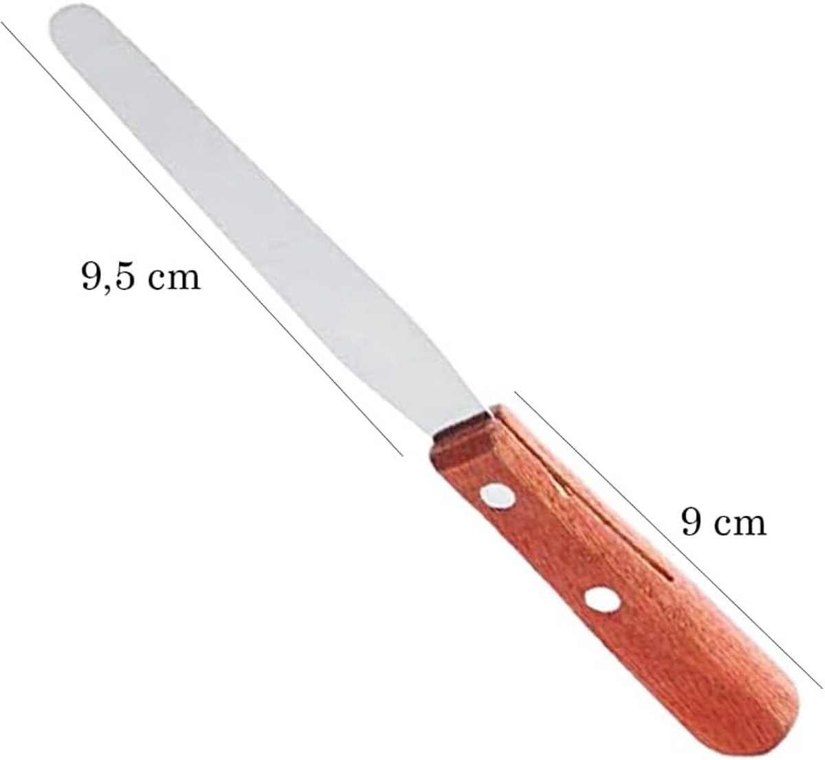 Waxspatel van metaal en hout, 18,5 cm, voor ontharingswas