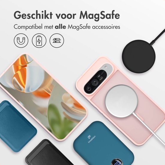 Coque imoshion - Compatible avec Google Pixel 9 Pro XL - Coque arrière Color Guard compatible MagSafe - Rose clair