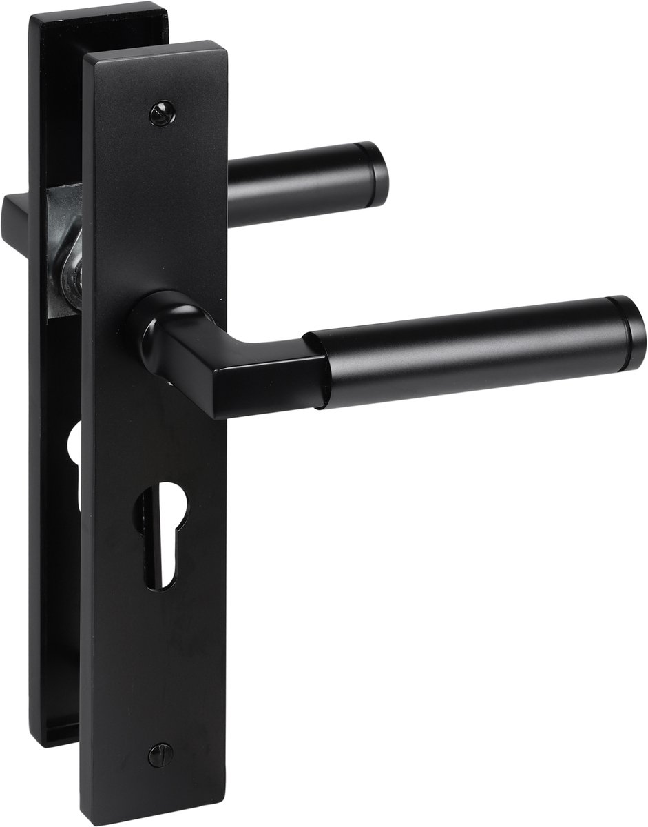 Impresso Aston kruk/schild - ovaal - PC55 - schroef - aluminium - zwart