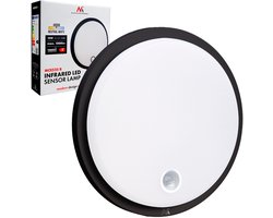 Maclean - Wandlamp - LED-lamp met bewegingssensor - PIR-sensor - 10 W - IP65 - 1000 lm - neutrale kleur - MCE525 B