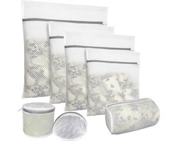 House of Husk Waszakken - Wasnetten - Set van 7 - Bescherm je Wasgoed en Wasmachine - Transparant/Wit