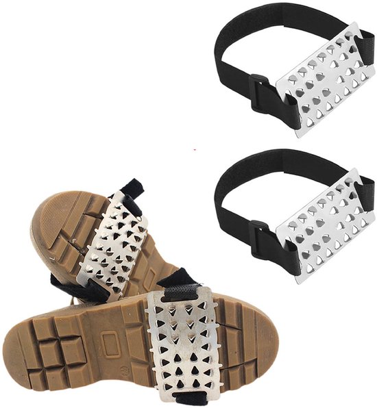 Stijgijzers Voor Bergschoenen - 26 Spikes - Stijgijzers - Sneeuwijzers - Anti Slip Sneeuwzolen - Schoenovertrekken - Wintergrip - Schoen Spikes - Crampons - Voor Dames Of Heren - Voor wandelen, vissen, klimmen en hiken - Voor schoenmaat 35-48