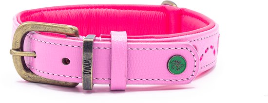 DWAM Dog with a Mission – Collier pour chien – Collier pour chien – Rose – XXS – Cuir – Tour de cou entre 19-24 x 2 cm – Sweety