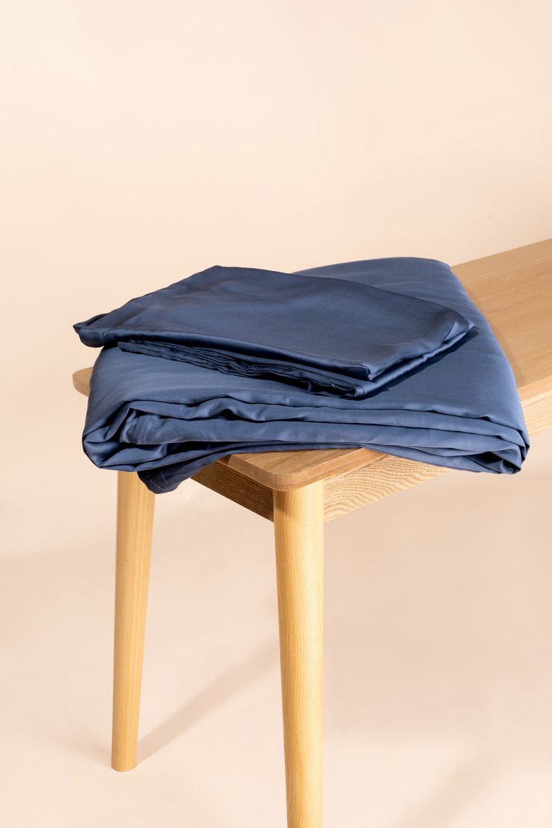 Novaline bamboe zomerhoes - Blauw - 2x kussenslopen - Weighted blanket - Verzwaringsdeken - Dekbed - Volwassenen - 2 persoons - Wasbaar - Ventilerend - 240 x 220cm