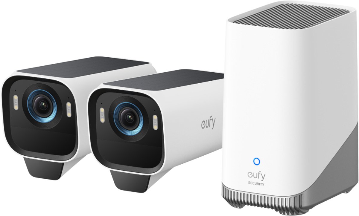 eufy Security S3 Pro Buitencamera's, 2 Pack met HomeBase 3